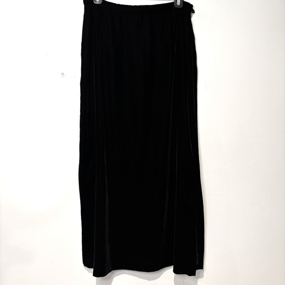 Vtg The Limited‎ Womens Long Maxi Velvet Skirt Black S Whimsygoth Witchy Grunge - Picture 1 of 8